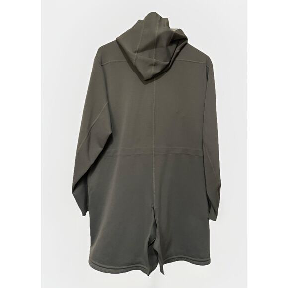 Womens Carbon38 Olive Green Performance Asymmetrical Zip Anorak Hoodie Jacket-S - Picture 2 of 5